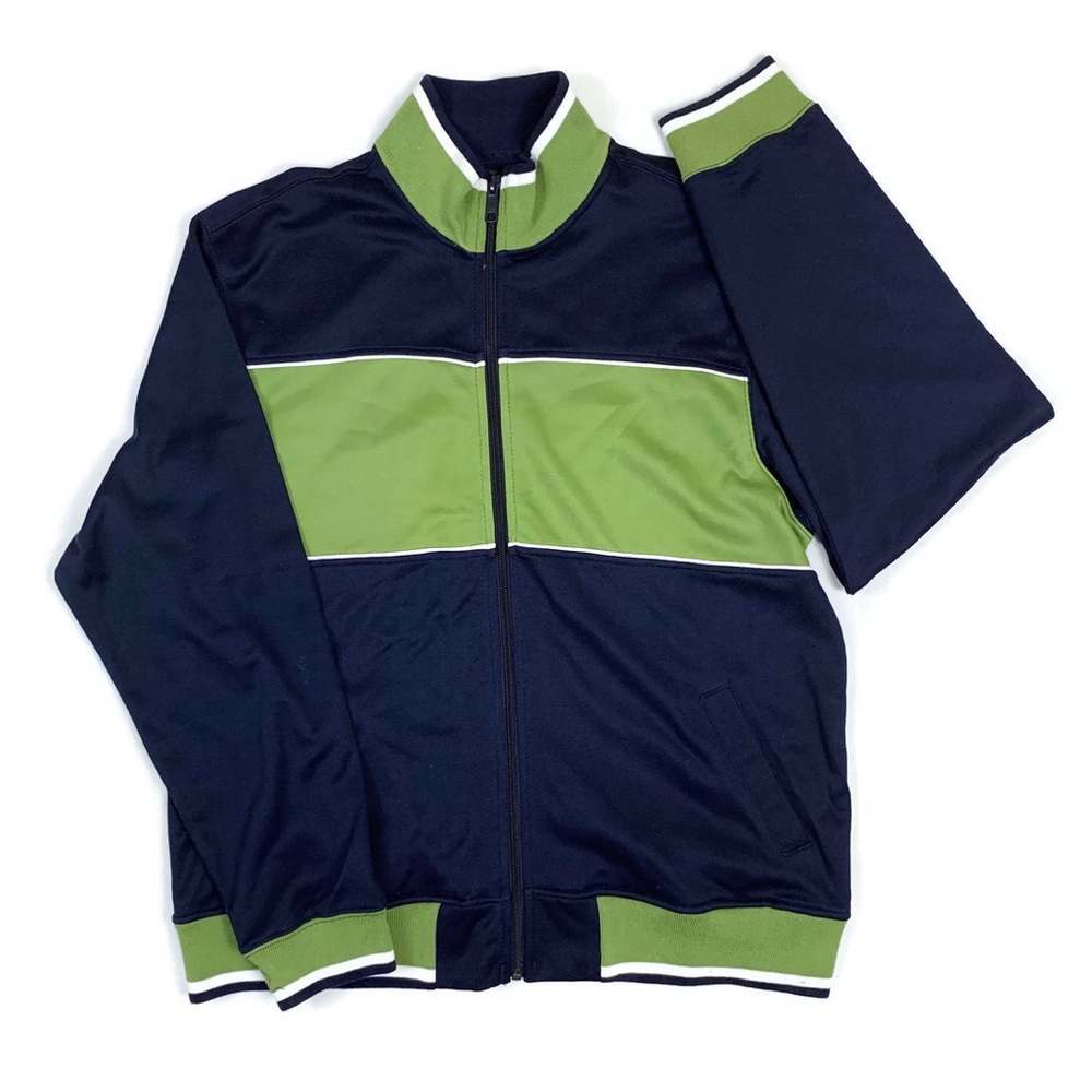 Eddie Bauer Blue and Green Track Jacket | L